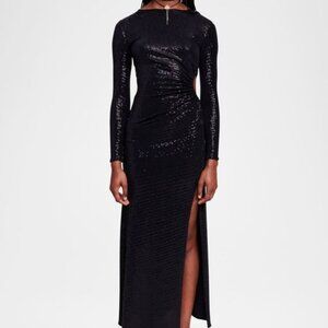 Maje Rilexisa Sequined Cutout Gown